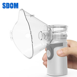 SDOM Portable Handheld Mesh Nebulizer of Tiny Mist (Grey & Mini) with Carry Bag