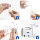 SDOM Nebulizer Machine for Adult Compressor Machine Portable with 1 set of Accessories for Breathing Problems